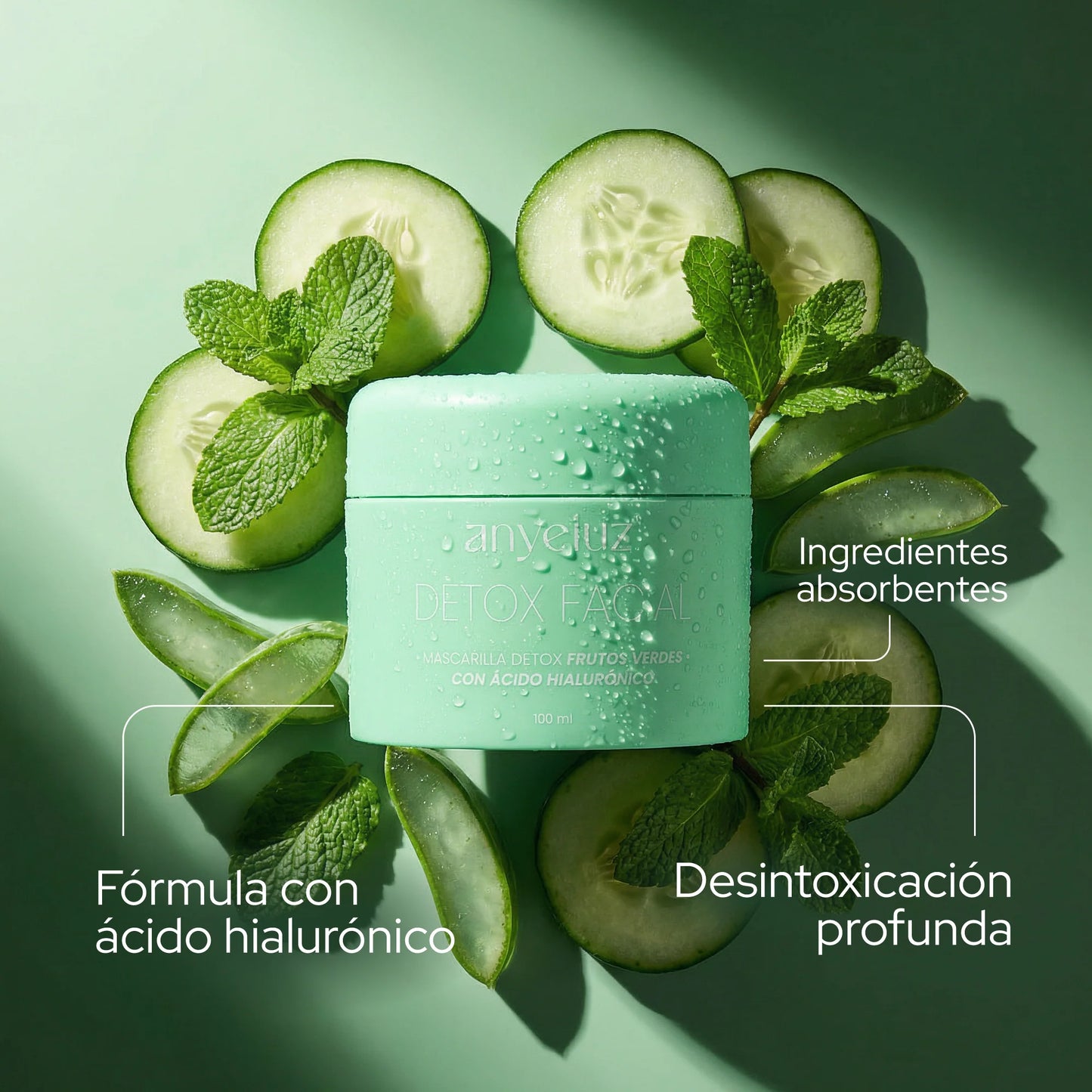 Anyeluz Facial Yoga Detox Mask – Green Fruits