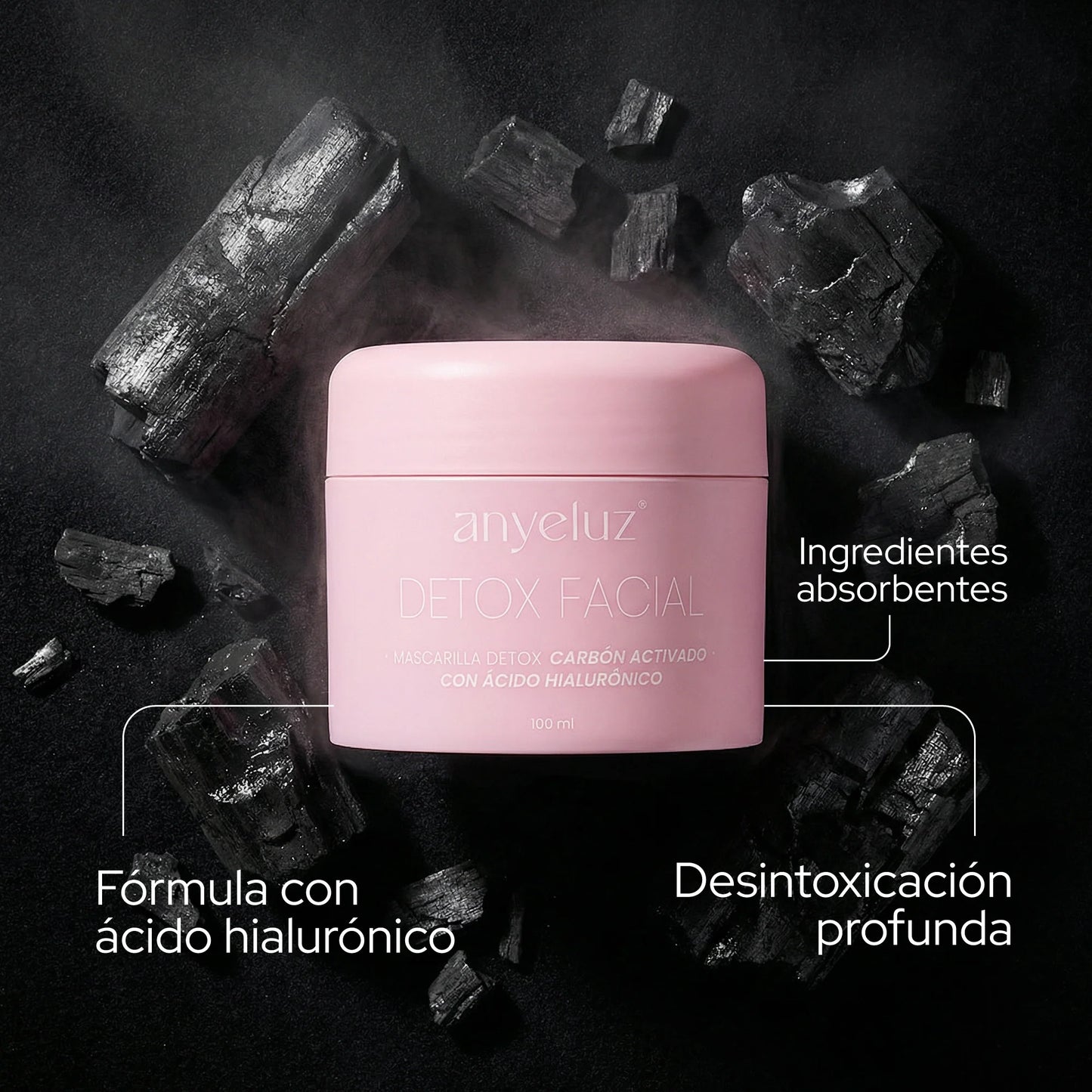 Anyeluz Facial Yoga Detox Mask - Activated Charcoal
