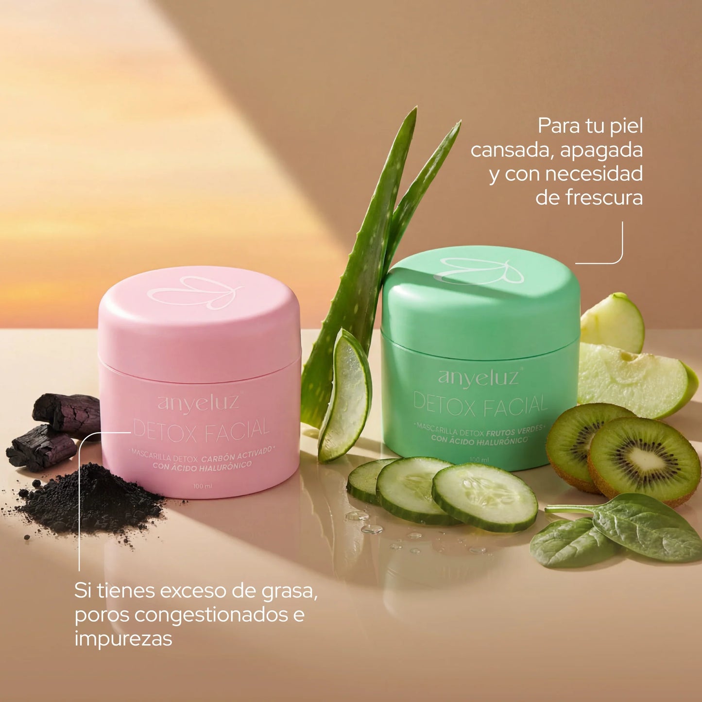 Anyeluz Facial Yoga Detox Mask Duo